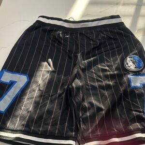 NBA Black and Blue Striped Shorts